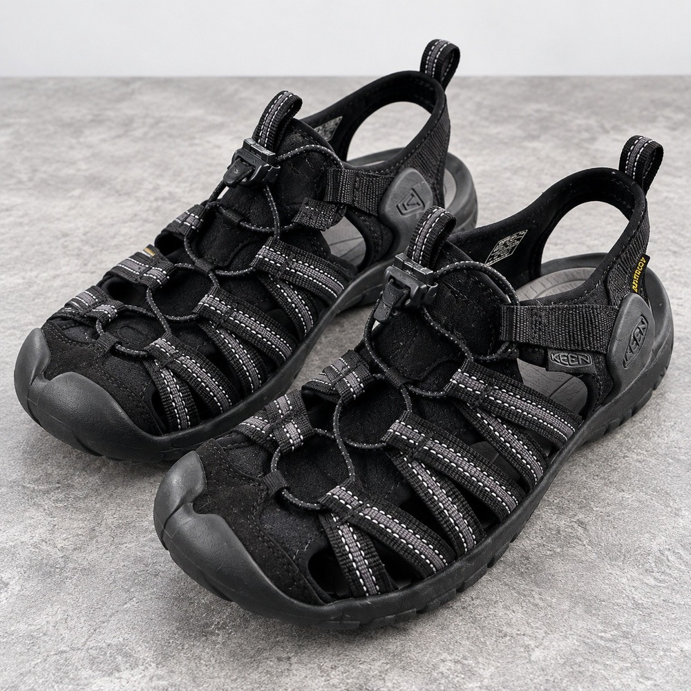 Keen Whisper Sandals Womens 8.5 Black Waterproof Athletic Outdoor 1026122